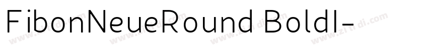FibonNeueRound BoldI字体转换